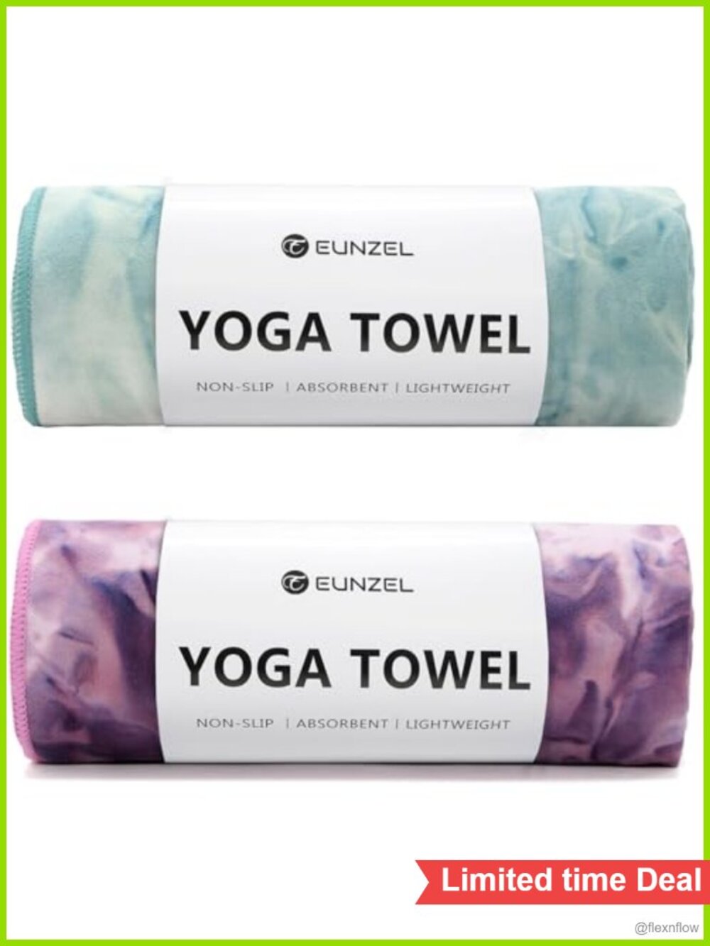 Eunzel Hot Yoga Mat Towel Microfiber 72x26.5 Non-Slip Quick Dry